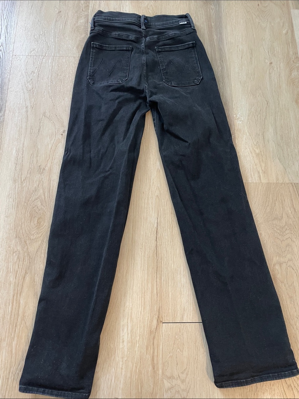 MOTHER Black Straight-Leg Women's Jeans